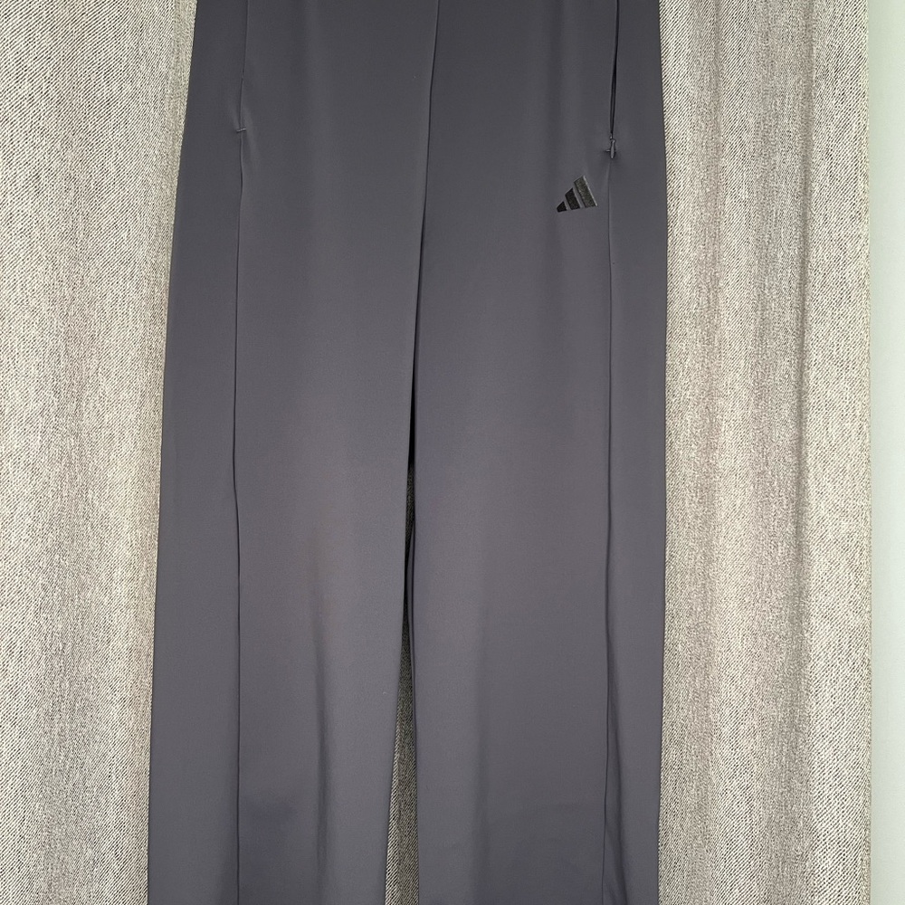 Adidas Charcoal Wide Leg Athletic Pants